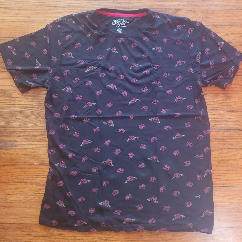 Eighty Eight brand Rose print Tee shirt - Picture 1 of 2
